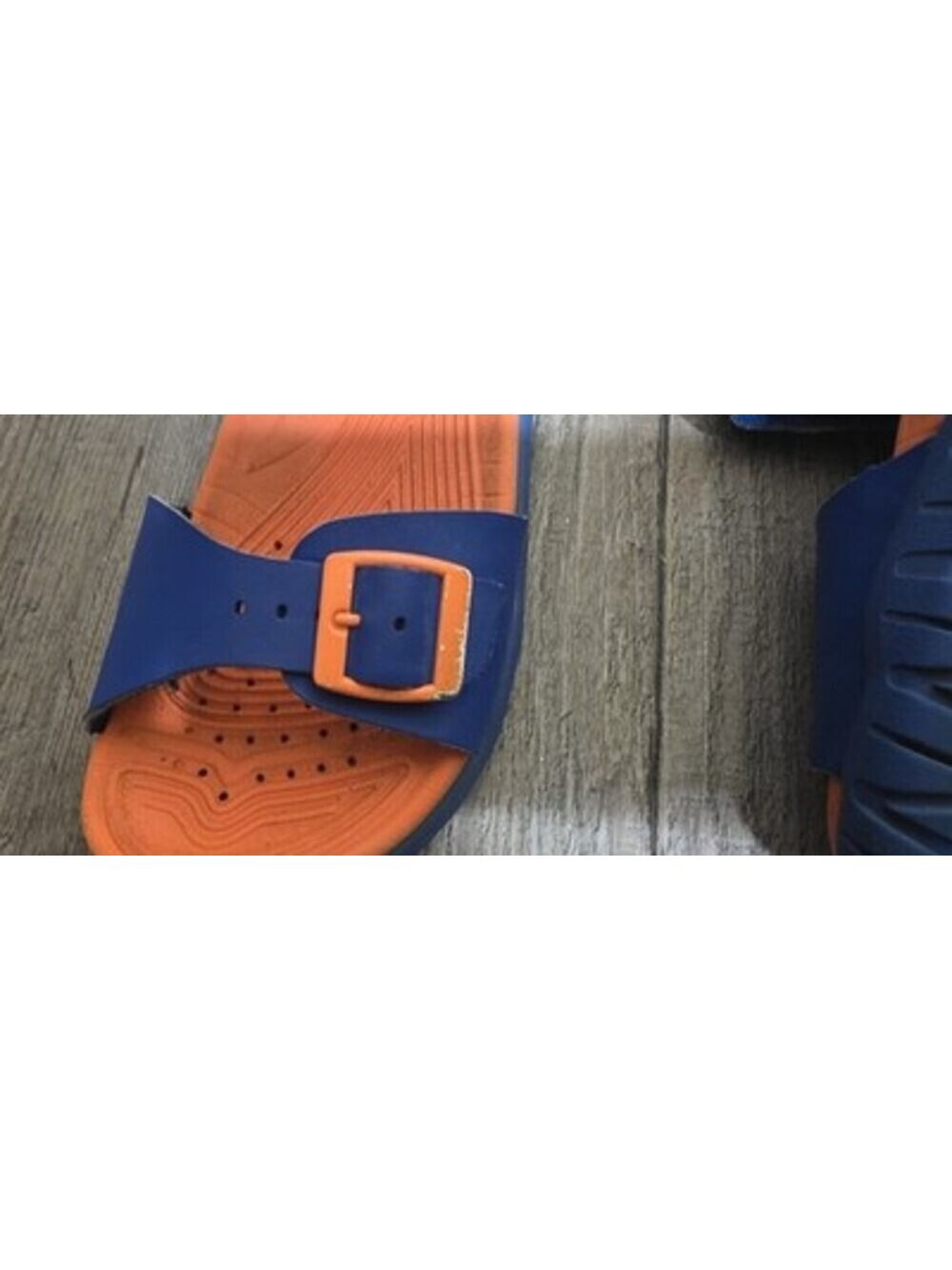 Geox J Sandal Fusbetto Royal Blue/Orange Water Friendly Kids Sz 1 Hook And Loop - Picture 5 of 7